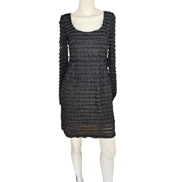 Nanette Lepore Dresses & Skirts - Nanette Lepore womens Sz 0 black silver polkadots ruffled dress
